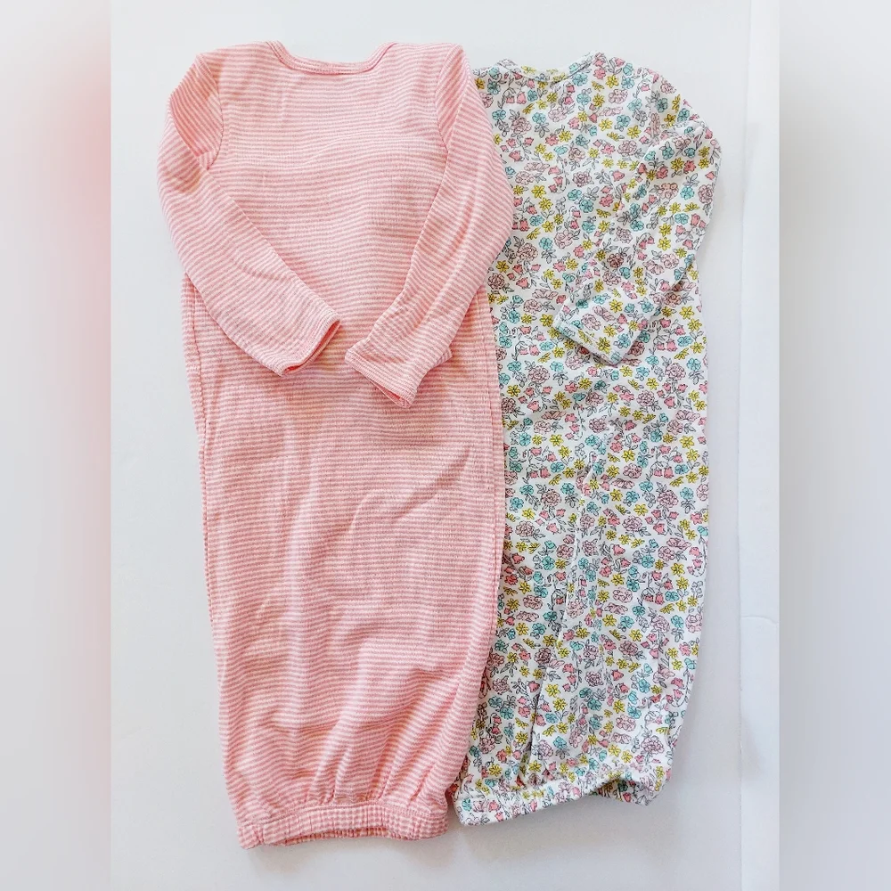 NWOT Baby‎ Girl Floral & Stripe Sleep Sack/Nightgown 3m Carter's